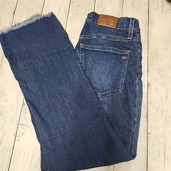 Madewell Cali Demi-Boot Jeans Kick Flare Crop Fleetwood Wash Size 28 - Picture 3 of 12